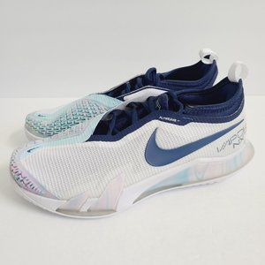NEW Nike React Vapor NXT HC Tennis Shoes CV0724-102 Size 7 White Midnight Navy